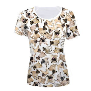 Funny Pug Dog Women Basic TT-Shirt