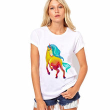 Load image into Gallery viewer, Woman Fashion Tops Ladies Casual Unicorn TT-Shirt